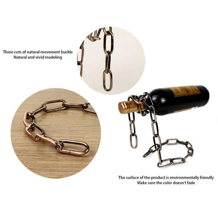 Magic Iron Chain Wine Bottle Holder | ORANGE KNIGHT & CO.