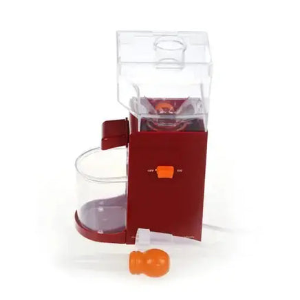 Electric Peanut Butter Grinder with a transparent hopper and removable parts, designed for easy cleaning and efficient grinding.