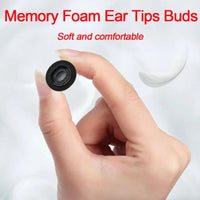 Memory foam ear tip for Apple AirPods Pro held in hand, highlighting its soft and comfortable material for extended wear.