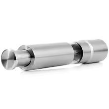 Pump & Grind Stainless Steel Salt and Pepper Grinder — One-Hand Operation