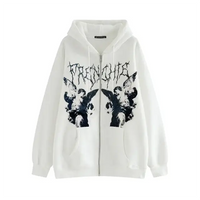 Angel Print Hooded Jacket