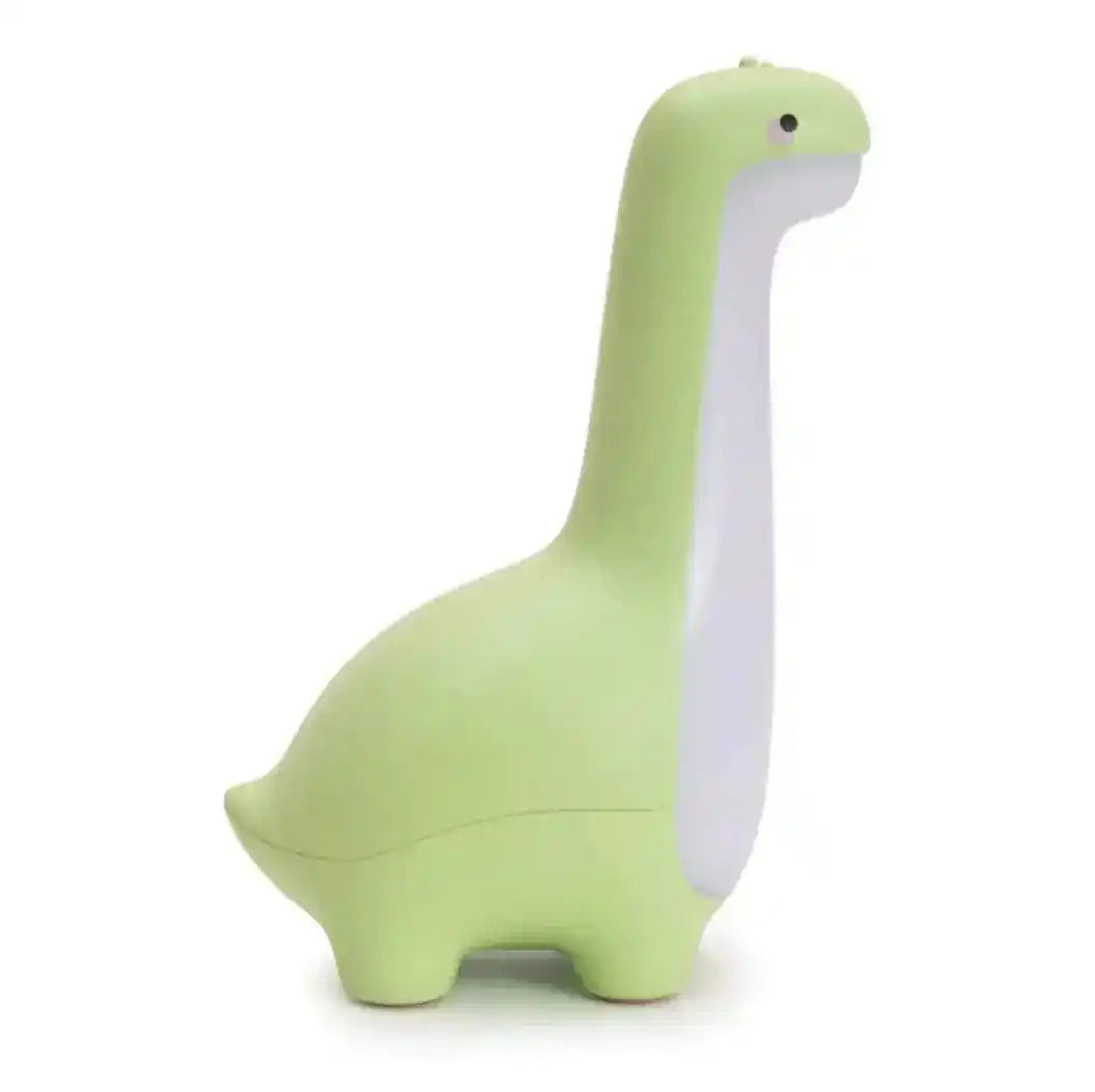 Green dinosaur night light with a minimalist design, providing a soft glow for a soothing and child-friendly lighting solutio