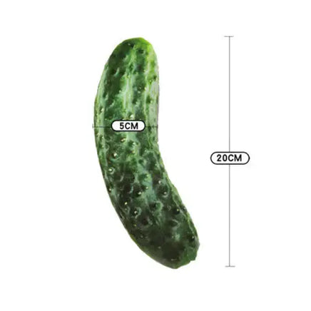 Cucumber-shaped Meat Games Pet Toy with realistic detailing, measuring 20cm in length and 5cm in width for dogs.