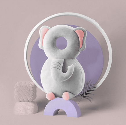 Soft frog-shaped toddler head cushion for fall protection