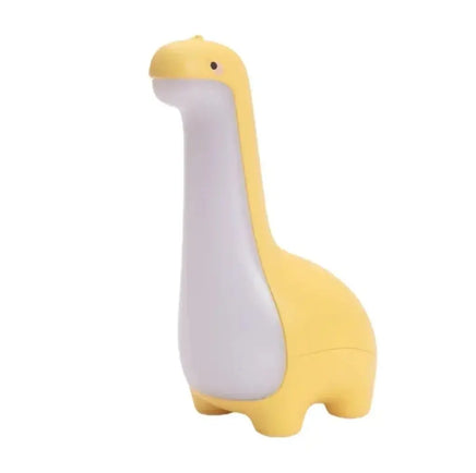 Yellow dinosaur night light with a sleek design, perfect for adding a playful and functional touch to children's bedroom decor.