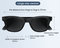 Large size AI camera glasses with sleek design