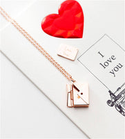 Custom Text Love Letter Envelope Pendant Confession Locket Necklace Jewelry Special Gifts For Women Teens Girlfriend Wife Lover | ORANGE KNIGHT & CO.