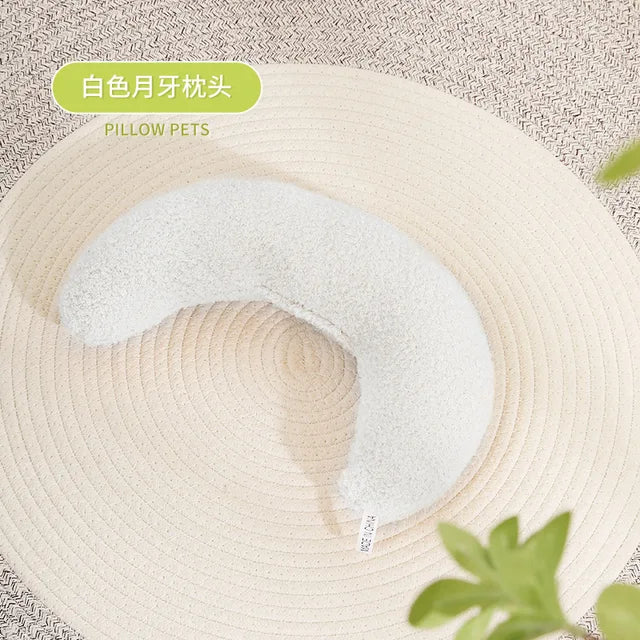 White U-shaped pet pillow