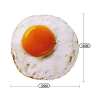 Fried egg-shaped Meat Games Pet Toy with realistic detailing, measuring 13cm in diameter, designed for interactive dog play.