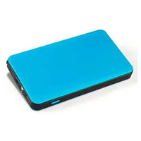 Blue multifunctional portable emergency power bank with USB ports and compact design for charging and jump-starting.