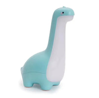 Blue dinosaur night light with a modern design, offering a soft and calming glow for kids' rooms or nurseries.