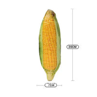 Corn-shaped Meat Games Pet Toy with realistic design, measuring 20cm in length and 7cm in width, ideal for dog chewing.