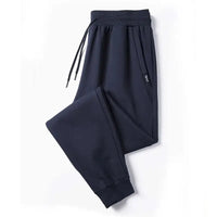 Crossfit Track Sweatpants in navy blue with elastic waistband, drawstring closure, and cuffed ankles, ideal for gym and sportswear.