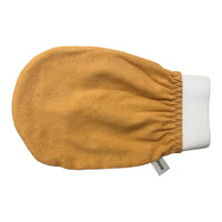 Soft orange exfoliating mitt with elastic cuff, part of the Skincare Accessories Collection -6 Pcs.