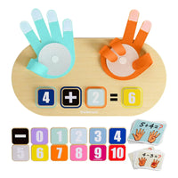 Educational Number Toy for Toddlers - Top Bright Learning toy with colorful number blocks, felt hands, and math flashcards for early counting skills.