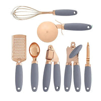 Kitchen Gadgets Stainless Steel Kitchen Accessories Tool 7 Piece Set With Soft Touch White Handles New Kitchen Tools And Gadgets | ORANGE KNIGHT & CO.